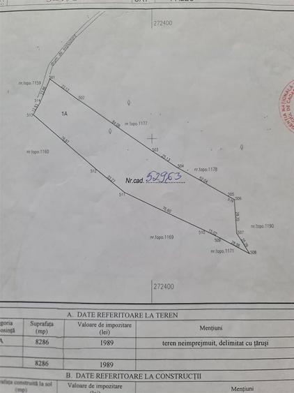 Teren 8300 mp Extravilan Uileacu de Munte