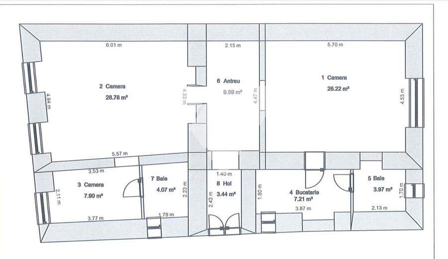 Investitie - Doua Apartamente Regim Hotelier 88mp Centru Sibiu