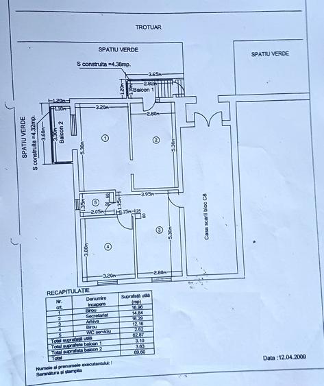 Închiriere spațiu comercial – 69,60 mp, zonă centrală