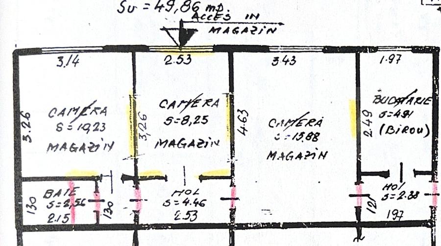 Spatiu comercial/birou, 48.61 mp, zona Micro III - Turda