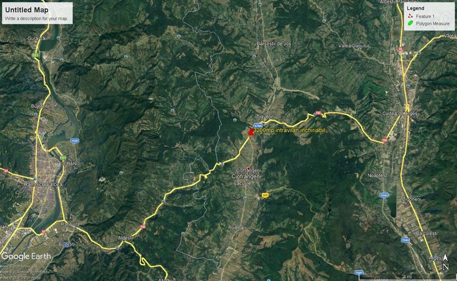 InCHIRIEz teren PARCARE TIR, 50 front la DN73C, 1km de nod Tigveni D73C-A1