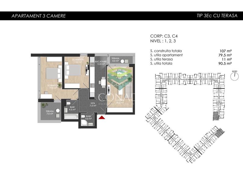Inchiriem 3 camere in Atria - Soseaua Chitilei - 1