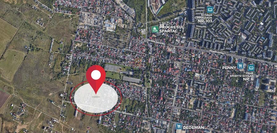 Teren intravilan 1013 mp cu dubla deschidere str. Tiparnitei, Sector 5