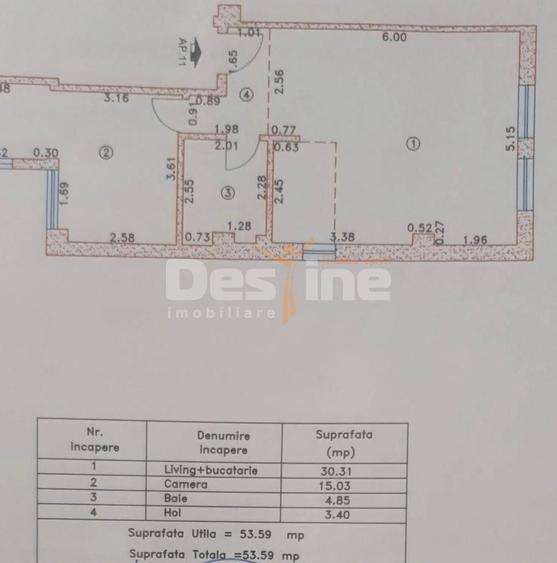 APARTAMENT 2 CAMERE DECOMANDAT RENOVAT