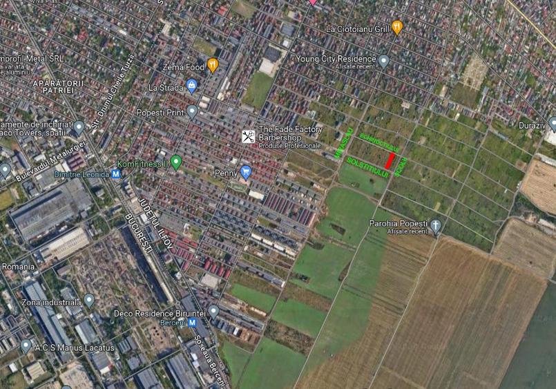 Teren Popesti Leordeni intravilan 1000mp intre strada Scolii si Miraslau