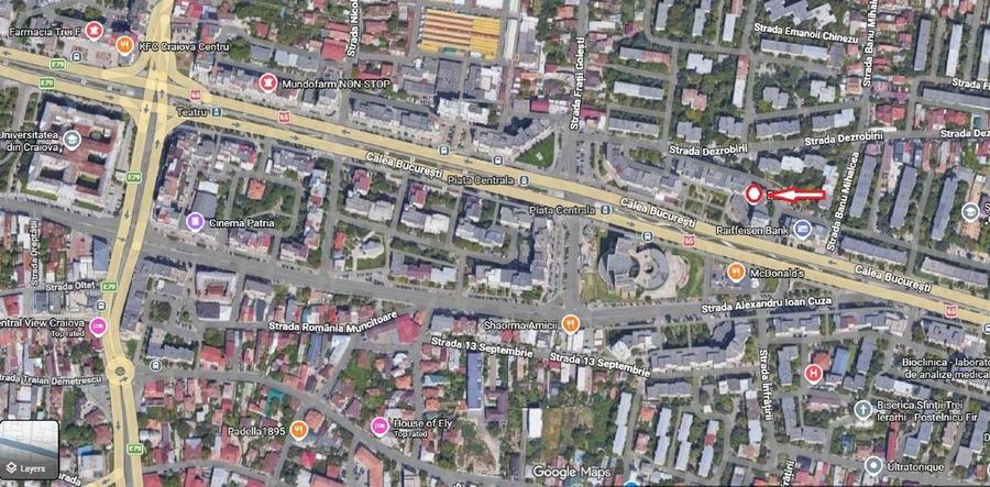 SPAȚIU COMERCIAL DE VÂNZARE – CRAIOVA – CALEA BUCUREȘTI – 296 MP – ZONĂ CENTRALĂ