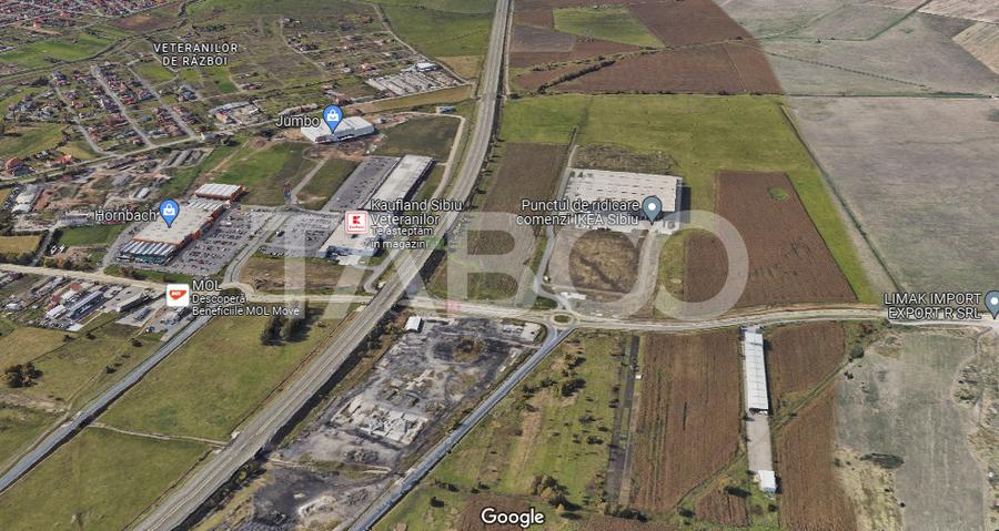 Teren intravilan de vanzare zona industriala nord 19100 mp front 51 m