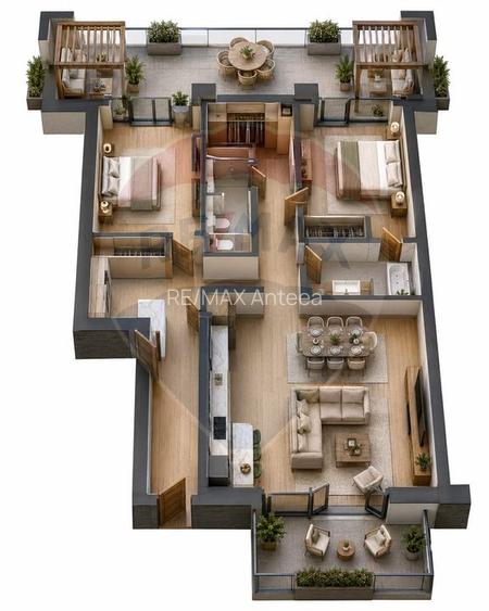 Apartament 3 camere | 189mp | Etaj 3 | Zona Nord - Pipera - 4