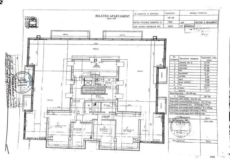 PENTHOUSE | NOOR Residence | 4 camere, suprafata: 181 mp +301 mp Terasa