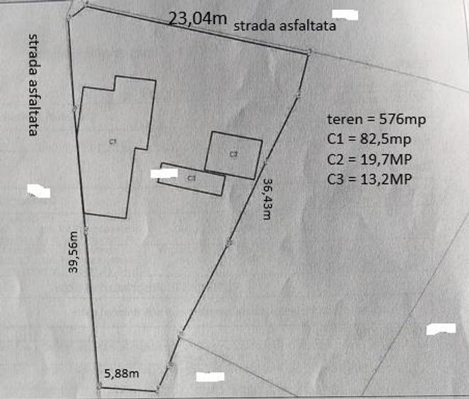 Tatarasi zona Piata Chirila teren 576mp cu casa si anexe (pretabil si privatiza