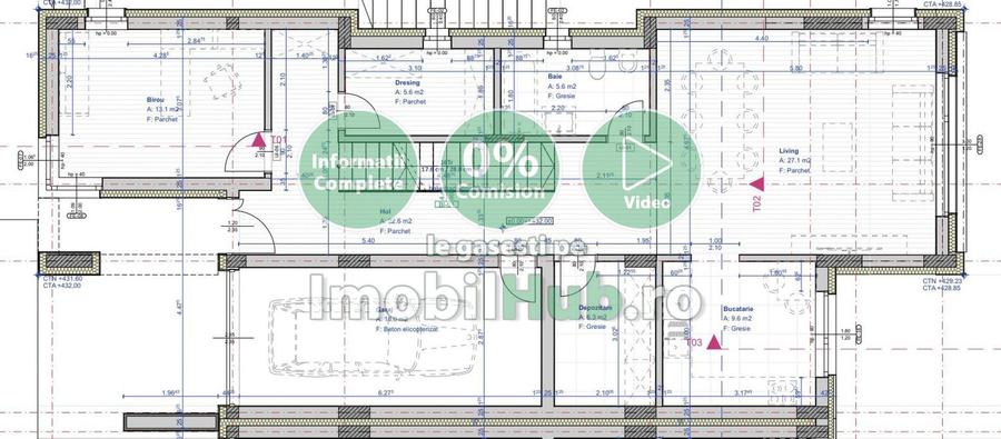 Casa cu 300mp utili, 612mp teren, zona linistita si intima, Borhanci