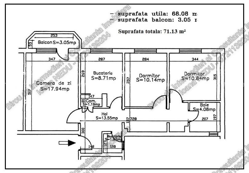 🙋Tomis NORD🔸 3 Camere Decomandate 71m² Mobilat si Utilat - 9