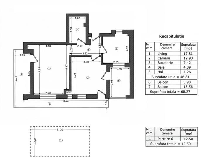 Apartament nou 2 camere + garaj , pe colț, orientare Sud, – Jiului / Expozitiei