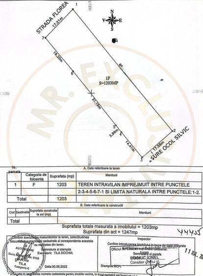 Teren intravilan 1203 mp Bascov-Florea zona Superba