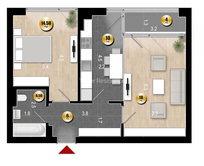 NOU Dotari Premium Ap 2 Camere Incalzire In Pardoseala Nou Rahova - 7