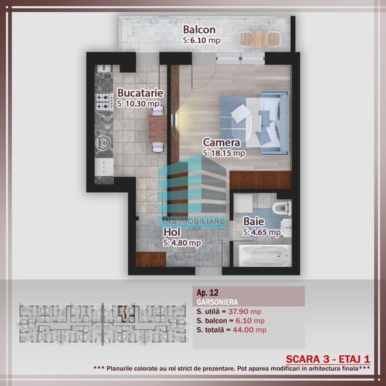 Garsoniera Generoasa 44 Mp,Ideal Investitie, Titan -Pallady,Metrou