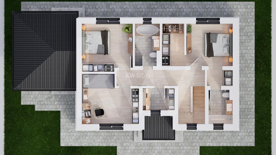 Casa individuala 5 camere in cartier nou Șură Mica - 9