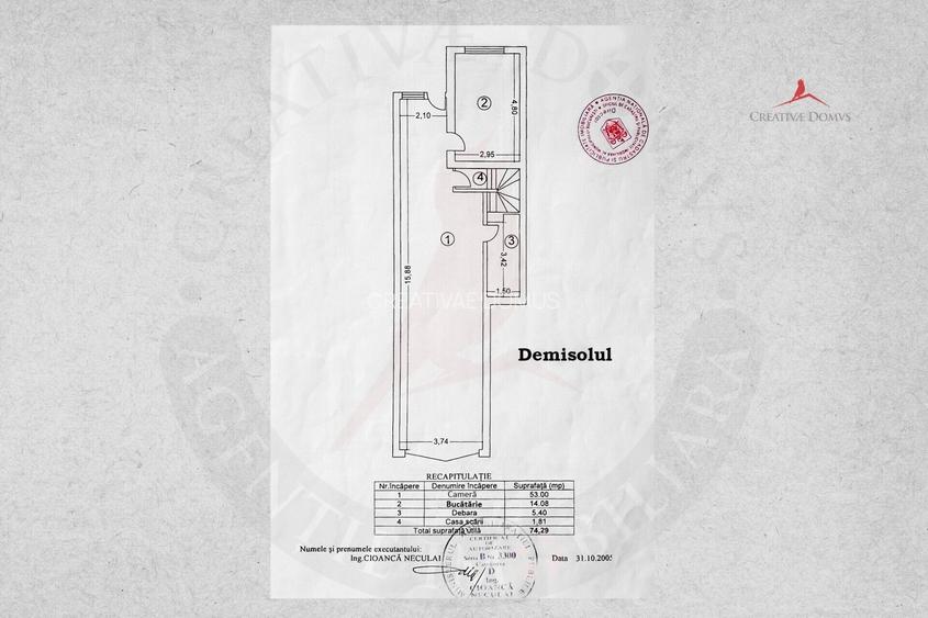Foisorul de Foc - Vila cu 10 camere, 414 mp / Curte de 110 mp - 25
