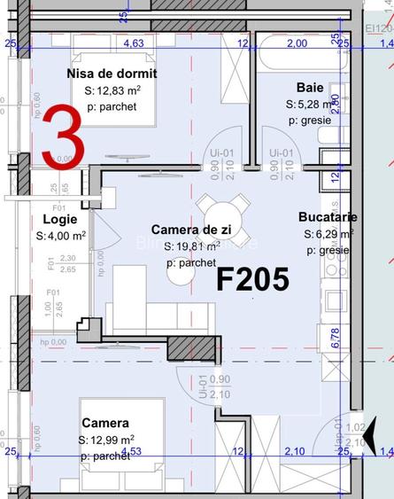 PROIECT EXCLUSIVIST! Apartament 3 camere, 57,2 mp + 4mp balcon, zona WEST CITY - 4