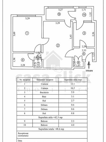Apartament 2 camere, renovat complet, vedere superbă – Țiglina 2 - 10