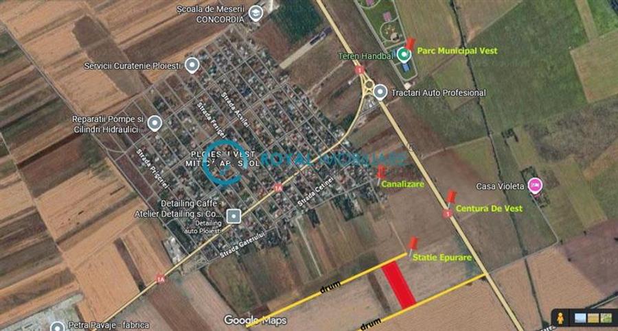Royal Imobiliare - Vanzare teren intravilan zona Exterior Vest