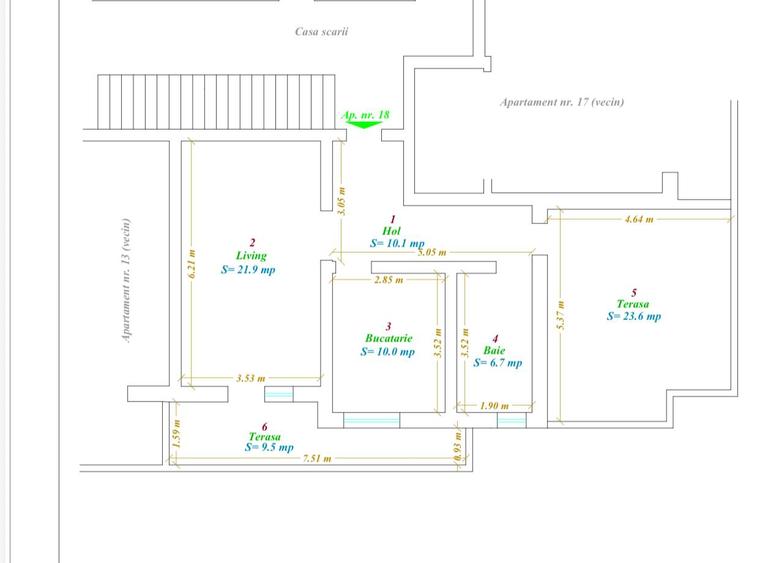 Apartament 2 camere | Terasă 23 mp + Balcon 10 mp | Bloc 2021 | 85.990