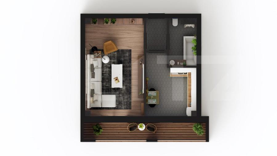 Apartament de 1 camera, complex premium, zona Visan