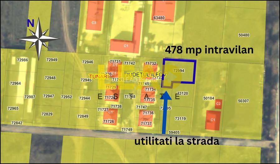 TUNARI, ILFOV – ANSAMBLU REZIDENTIAL | 3 LOTURI INTRAVILANE | Comision 0% - 2
