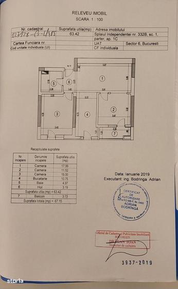 Apartament 3 camere de vanzare zona Grozavesti