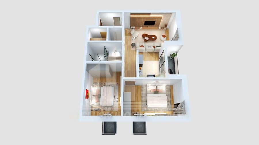 Apartament 3 camere | 62 mp | Etaj 1 | Bloc Nou 2026 | Cetate