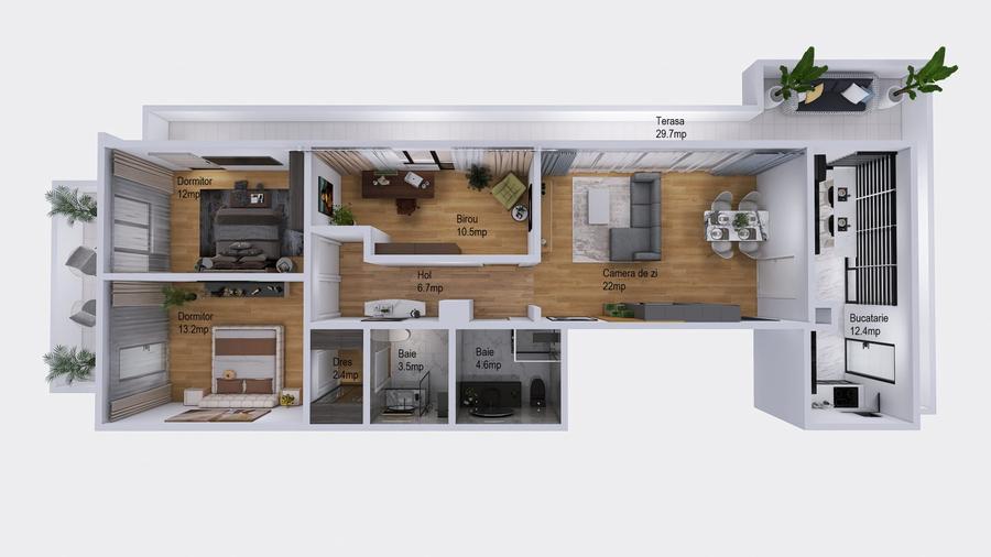 Dezvoltator, Tomis Plus, Palazu Mare, Elvila Apartament 4 camere