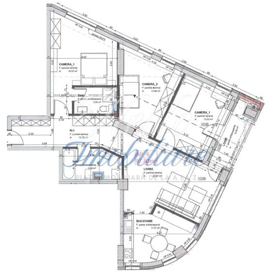 Apartament 4 CAM, SU 97.83 MP, BALCON zona MARASTI