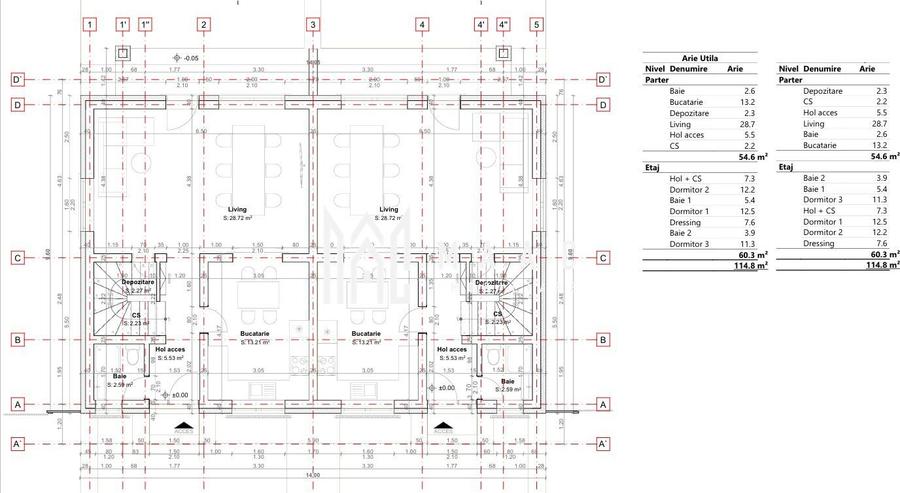 Casă modernă | 3 dormitoare | 140 mp curte | 120 mp utili | Preț avantajos