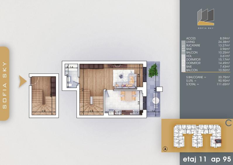 DUPLEX 3 CAM. POZITIONAT PE EST / SCOALA BRAUNER, METROU N TECLU!