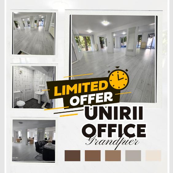 Ocazie unirii 1 minute metro open space parter plus etaj 1 compartimentat