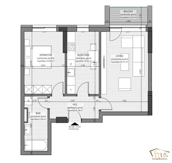 2 camere Premium *Decomandat
