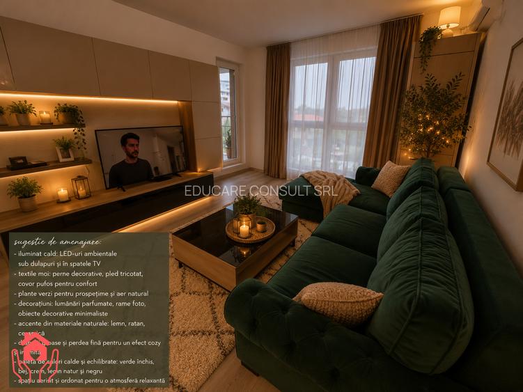 SISESTI-2 camere mobilate, 2 bai, terasa cu vedere lac, bloc boutique, parcare! - 3