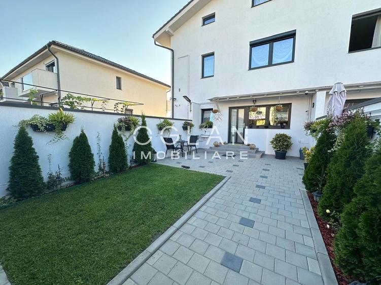 Apartament 3 cam. cu teren 120 MP, la vila