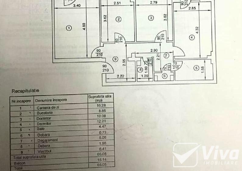 Central - Tg Cucu! Ap 3 CD, 2 bai, etaj 1, 81 mp, mobilat + utilat. Bloc pe cadr