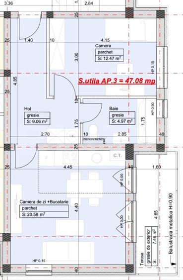 Apartament cu 2 camere, 47mp, zona Giroc
