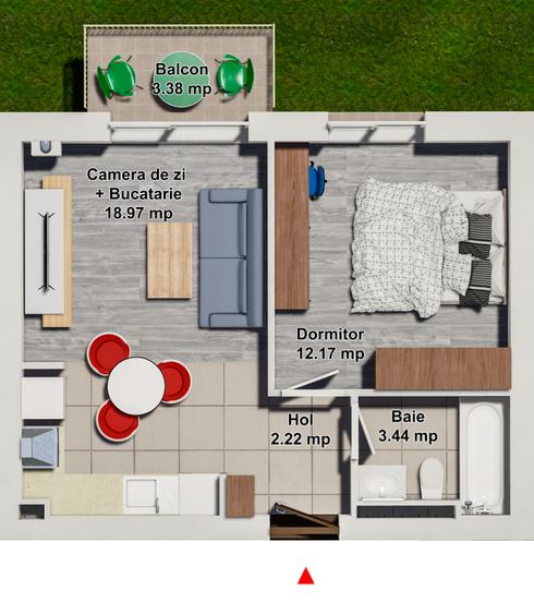 Apartament 2 camere Cosmopolis