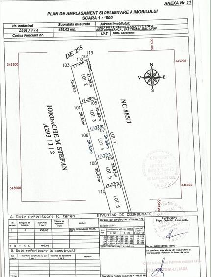 Teren intravilan 498,02 mp langa pădure , strada privata Corbeanca