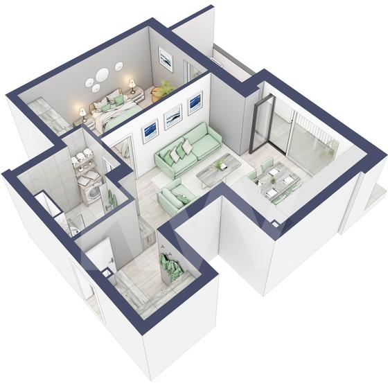 Apartament 2 camere, PARTER