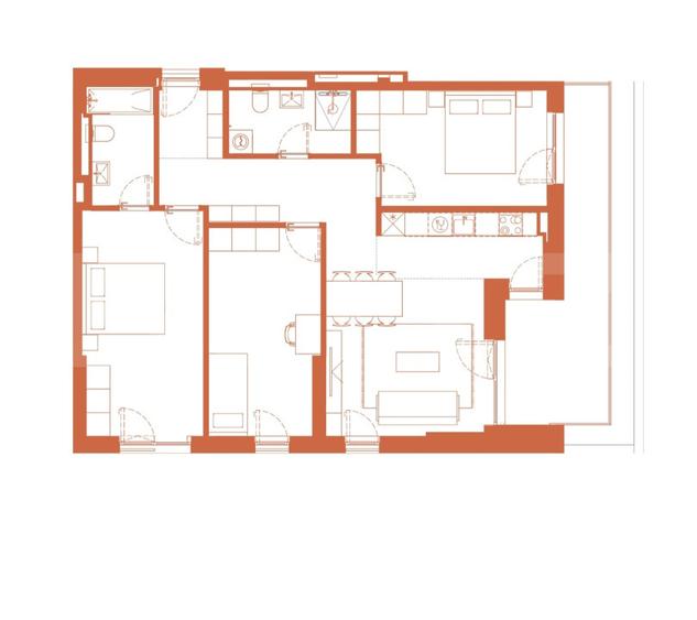 Comision 0! River by Hexagon, Apartament 4 camere, 93 MP, Logie 15 mp