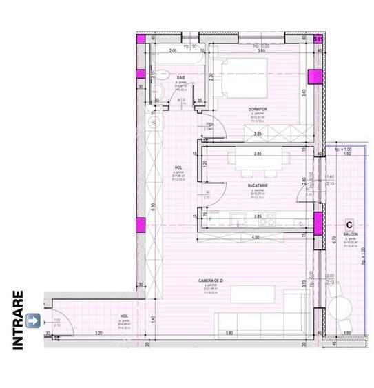 Apartament la cheie cu 3 camere si balcon zona Pictor Brana Selimbar