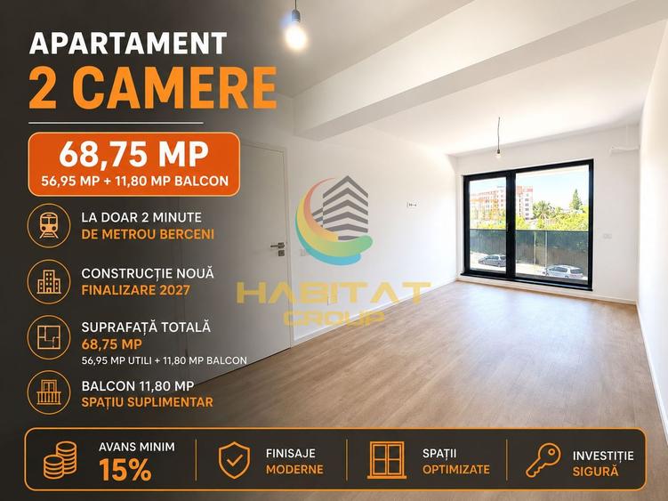 Vânzare Apartament 2 camere 68.75 mp Metrou Berceni | Popești leordeni