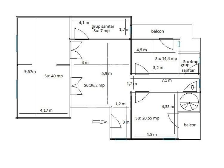Apartament pretabil birouri, 4 incaperi, 130 mp, Central Timisoara