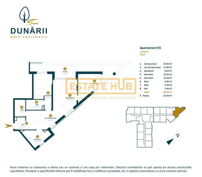 Apartament 3 camere proiect nou finalizat aproape de Iulius Mall - 3