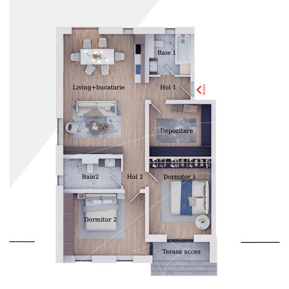 Apartament SAD 3 Camere | 102.74 mp | Grădină 90 mp | Torontalului | Comision 0%