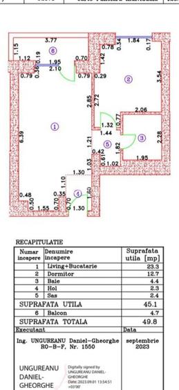 Proprietar - inchiriez apartament 2 camere Cortina North - 10